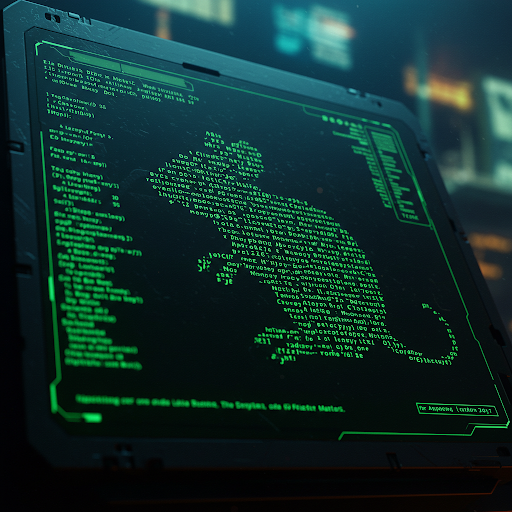 Image showing rat on a hackers terminal.